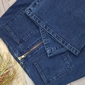 NEW LILYFUL ZIP FRONT BELLBOTTOM BLUE JEANS